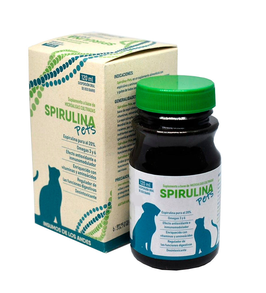 Medicamento Para Perro Y Gato Spirulina Pets X 120 Ml