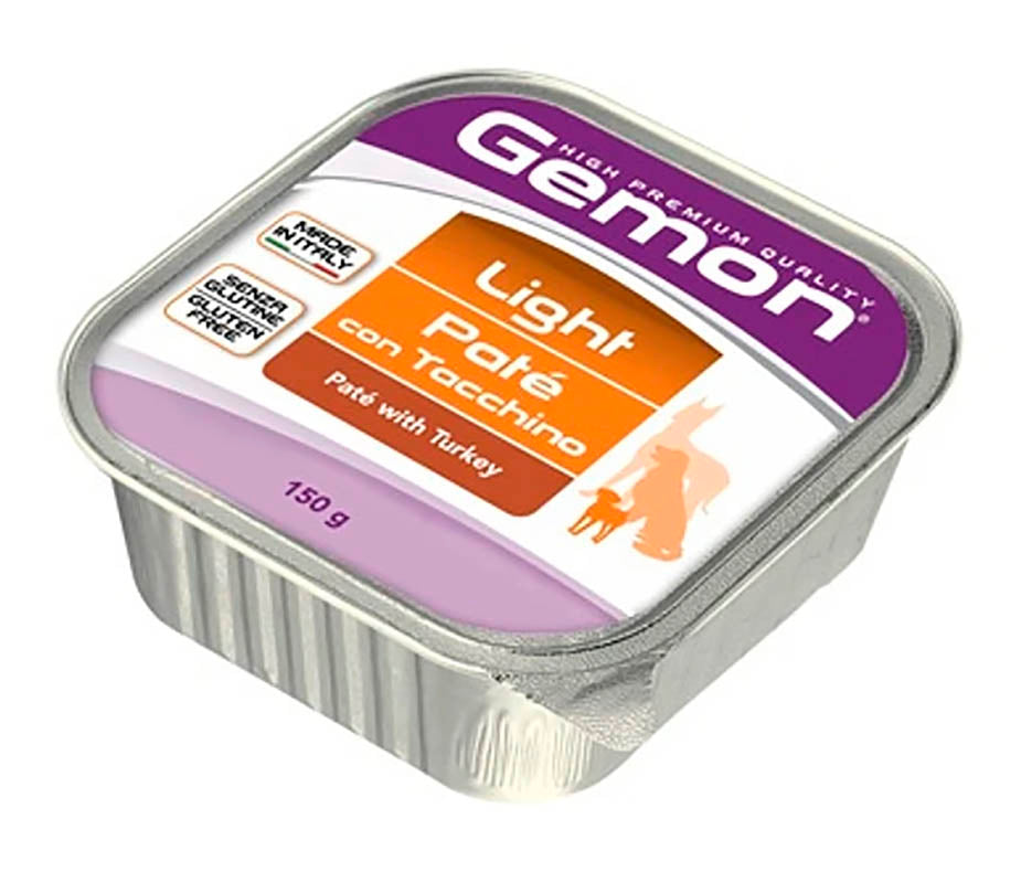 Comida Húmeda Para Perro Gemon Dog Pate Turkey Light