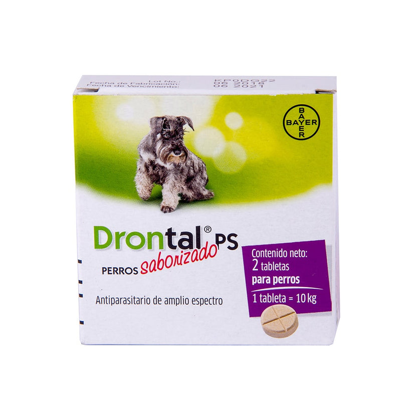 Desparasitante Para Perros Medianos Drontal Ps Caja X 2 Tabletas