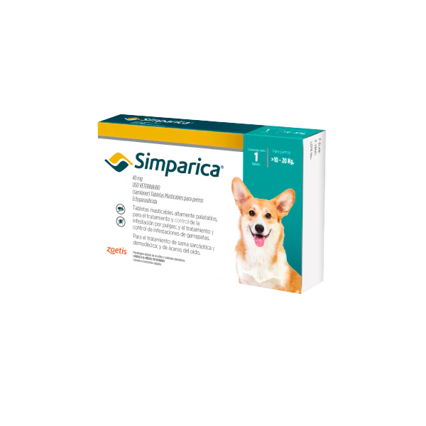 Antipulgas Para Perro Simparica Caja x1 Tableta