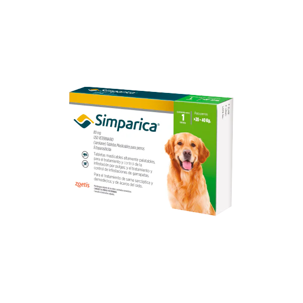 Antipulgas Para Perro Simparica Caja x1 Tableta