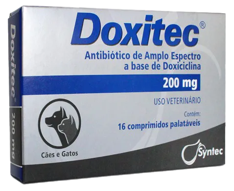 Antibiótico Doxicilina para Perros y Gatos 200MG 16 comprimidos