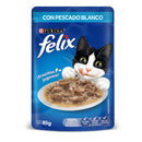 Comida Húmeda Para Gato Felix Pouch Pescado Blanco X 85 Gr