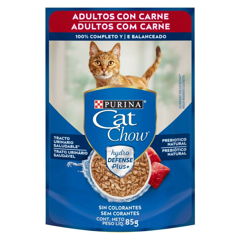 CAT CHOW POUCH ADULTO CARNE X 85 GR