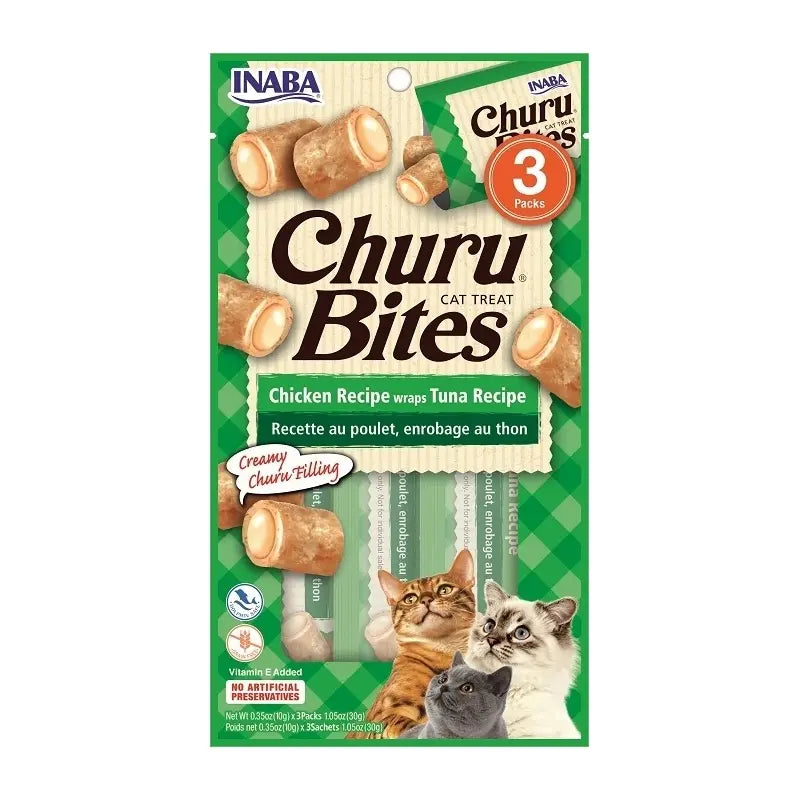 Snack Para Gato Inaba Cat Churu Bites Und Atún 30 Gr