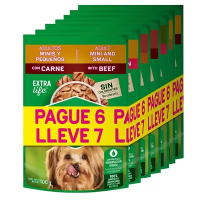 DOG CHOW POUCH 100 G PAGUE 6 LLEVE 7
