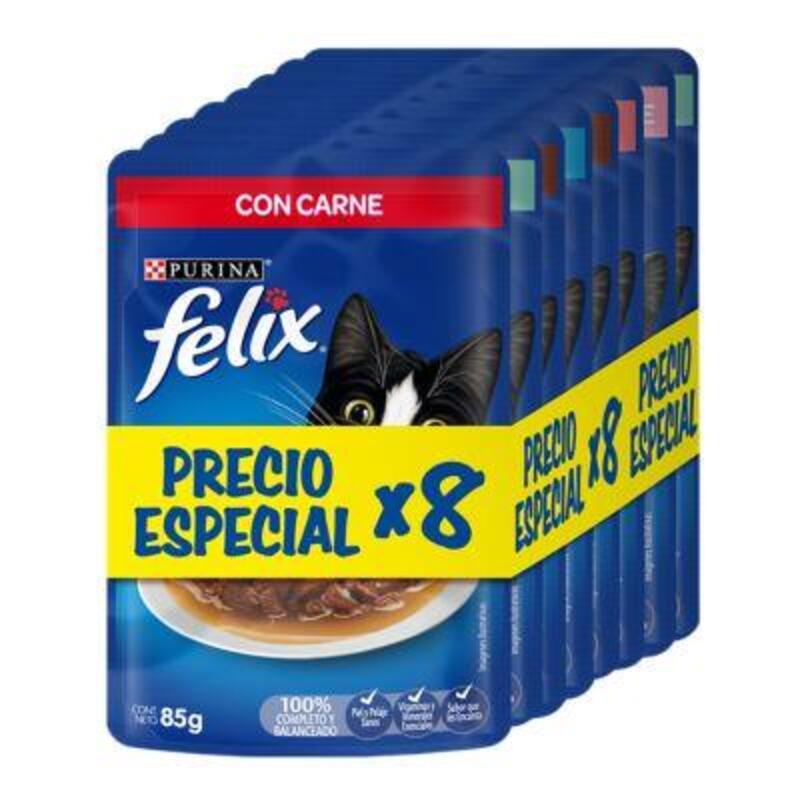 FELIX  POUCH  PACK 8 X 85 GR  PRECIO ESPECIAL