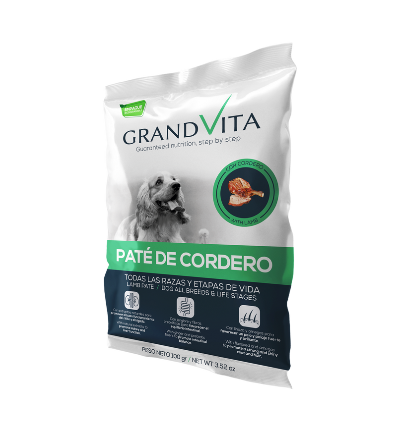 GRAND VITA PATÉ DE CORDERO PERRO 100 GR