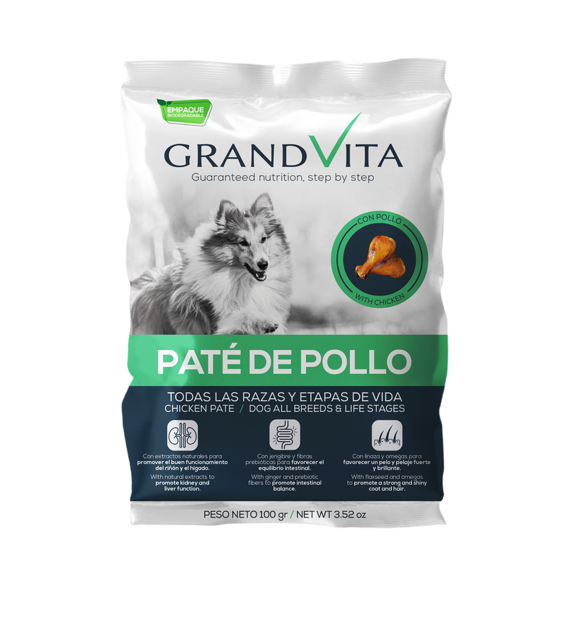 GRAND VITA PATÉ DE POLLO PERRO 100 GR