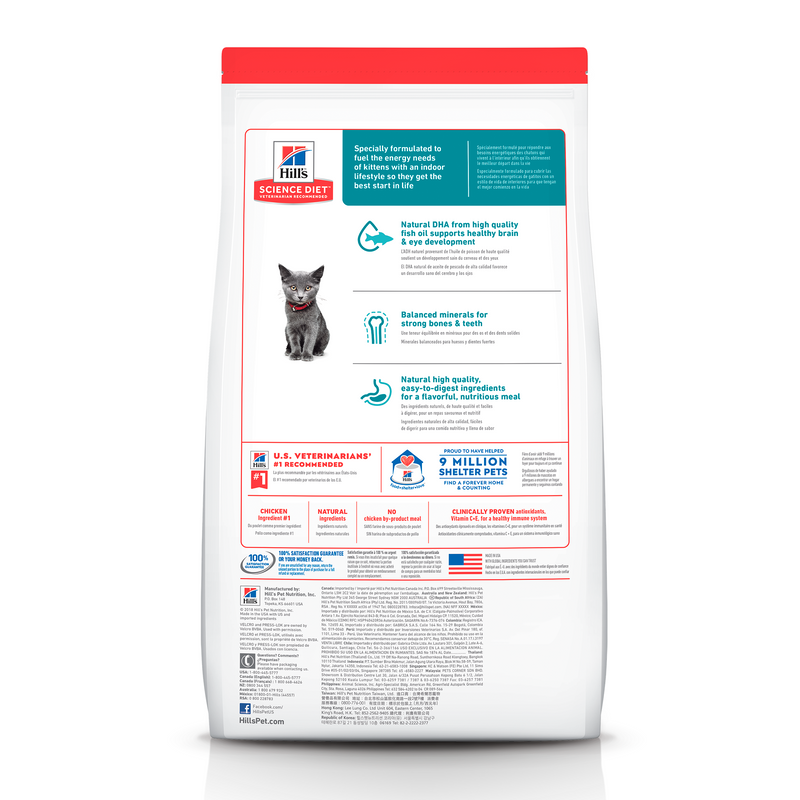 Comida para gatito Hills Kitten Indoor 3,5Lbs a 7Lbs