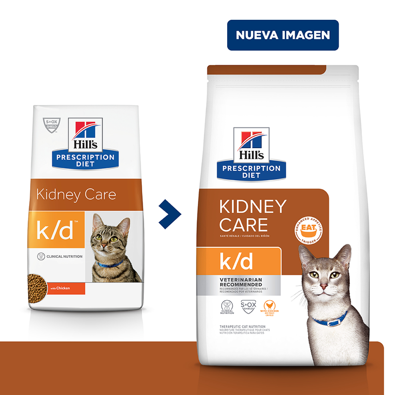 Concentrado para gatos Hills k/d Prescription Cuidado Renal 4Lbs