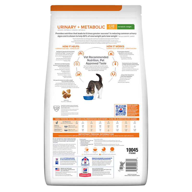 Comida para gato Hills c/d Multicare + Metabolic  c/d 6.35 Lbs