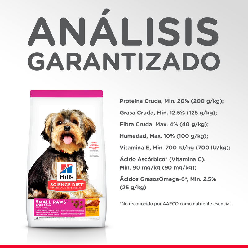 Comida para perros Hills Adulto Razas Miniatura 4,5 Lbs