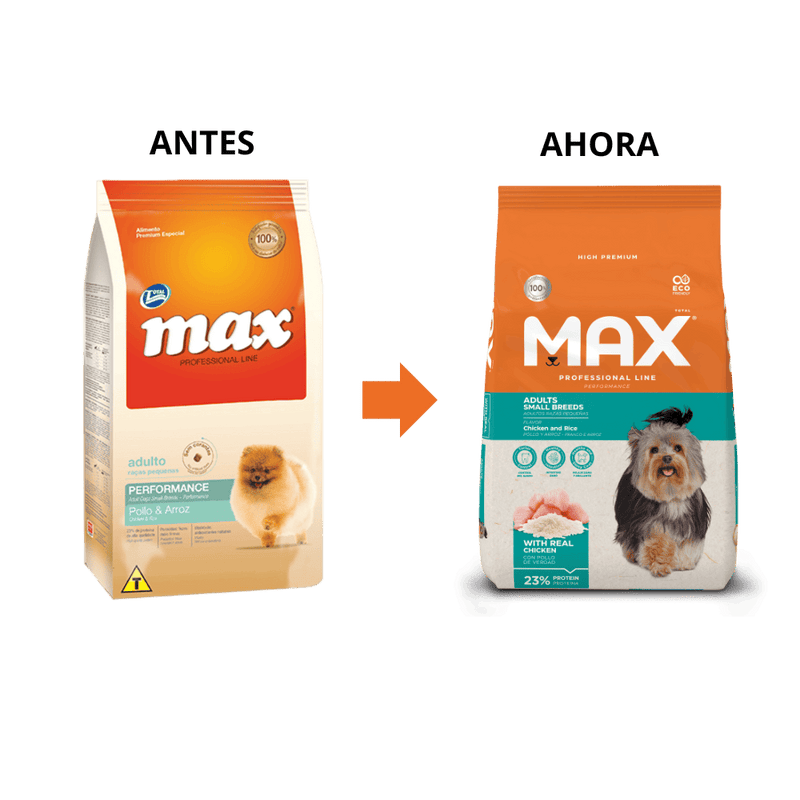 Comida Para Perro Max Adulto Razas Pequeñas Buffet Pollo y Arroz
