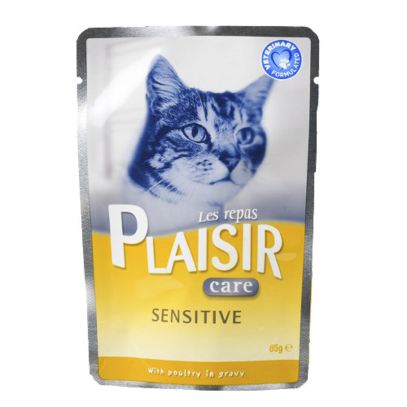 PLAISIR POUCH CAT SENSITIVE  85 GR