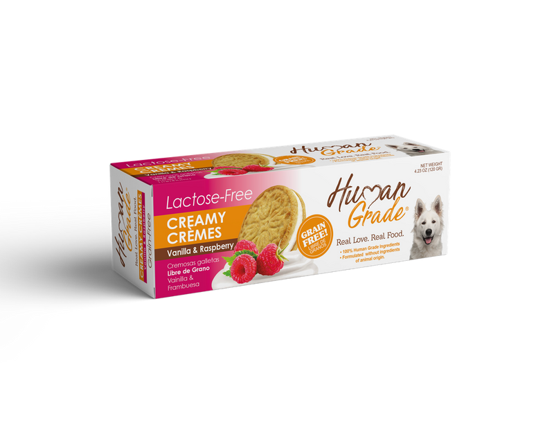 HUMAN GRADE CREAMY CREMES VAINILLA Y FRAMBUESA 120 GR