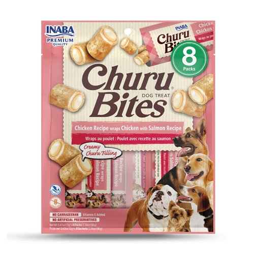 Snack Para Perro Inaba Dog Churu Chicken - Salmon 8 Piezas