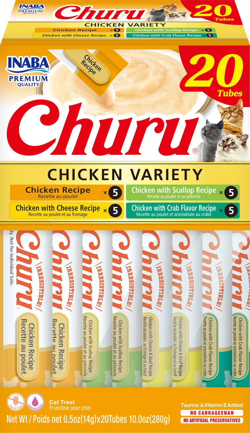 Snack Para Gato Churu Sabor Pollo 20 Und Surtidos