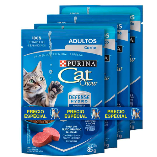 CAT CHOW POUCH ADULTO PAGUE 3 LLEVE 4 X 85 G