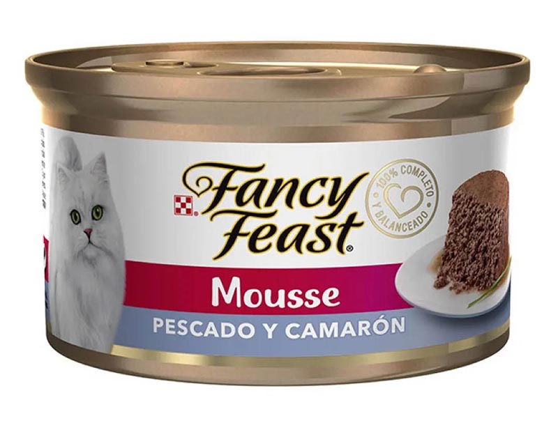FANCY FEAST MOUSSE PESCADO Y CAMARON X 85 GR