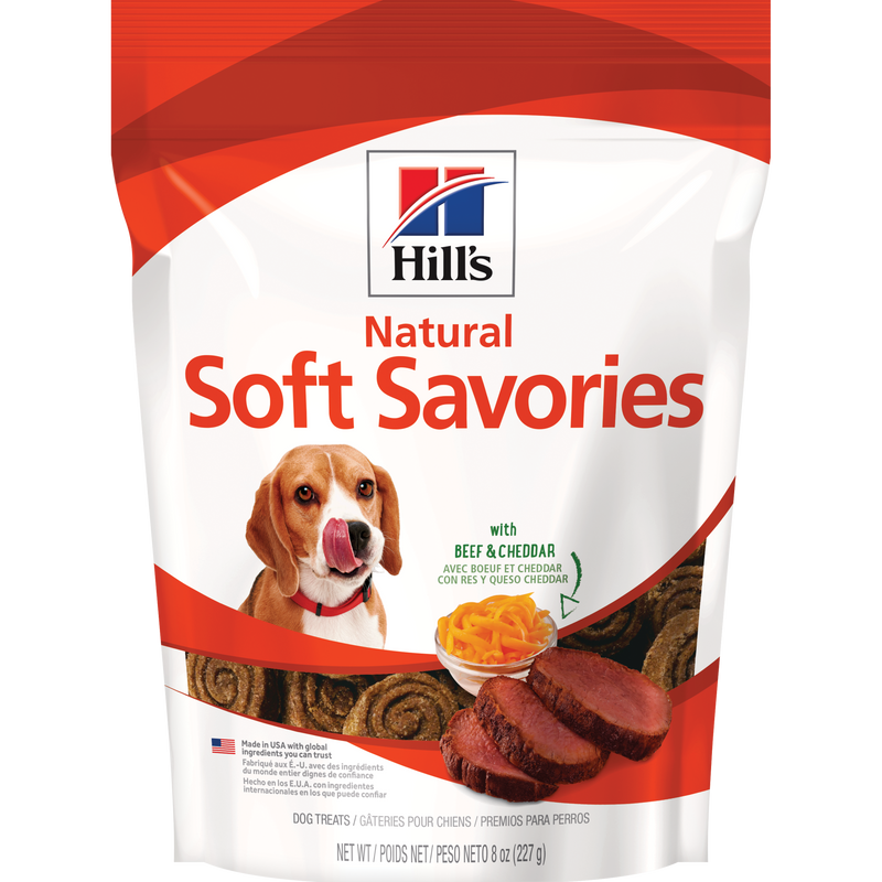 Snack para perro Hills Savories Beef and Cheddar 8.8 Onz