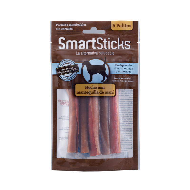 Snack para perro Smartsticks Mantequilla de Maní 5 und