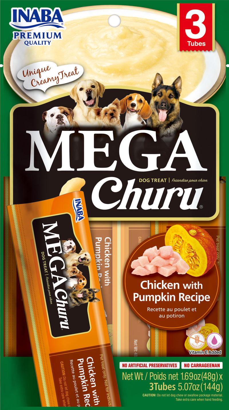 Snack Mega Para Perro Churu Sabor Pollo y Calabaza 4 Und