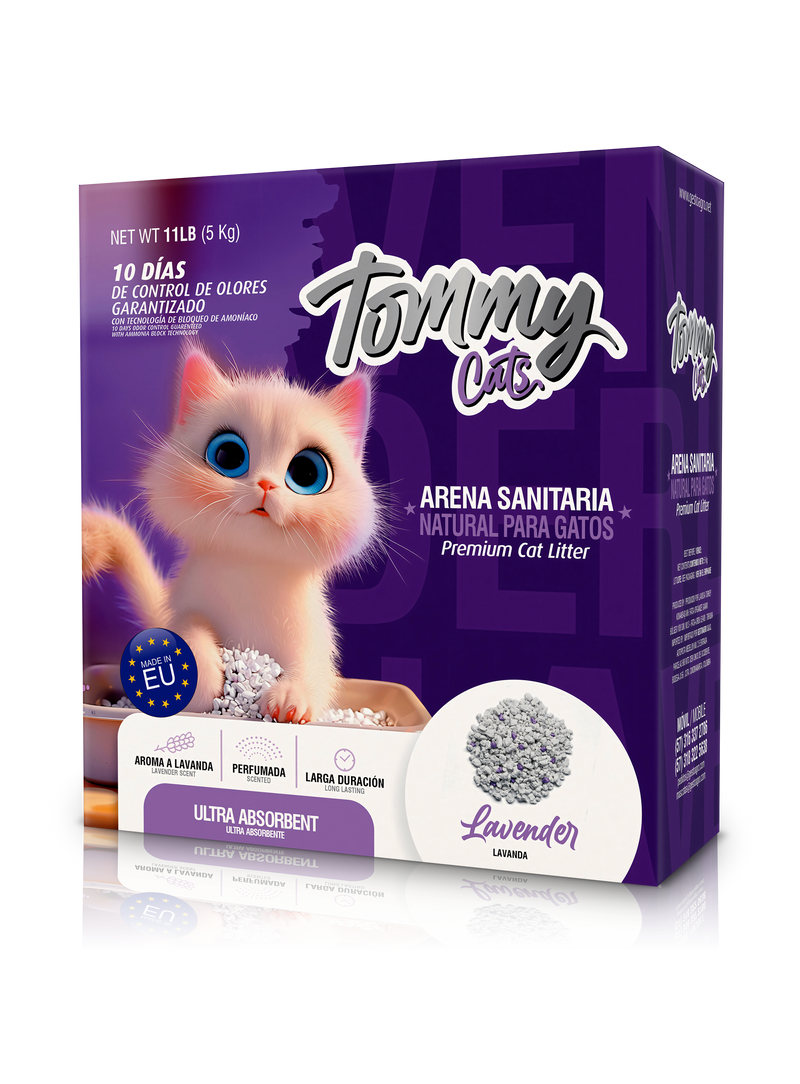 Arena Sanitaria Tommy Cats Lavanda x 5kg