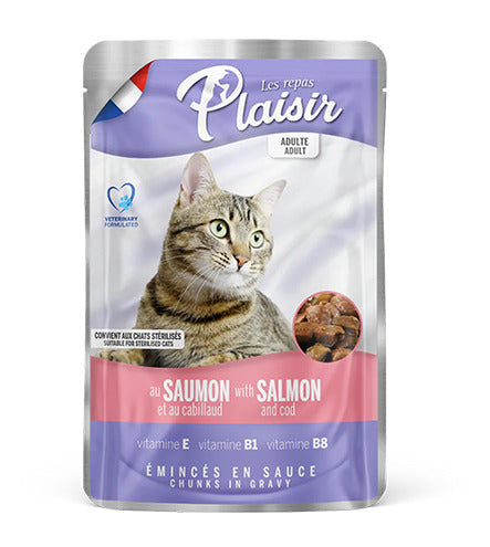PLAISIR CAT ADULTO SALMON POUCH 100 GR