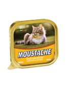 Comida Húmeda Para Gato Pate Moustache Con Pollo 100 Gr