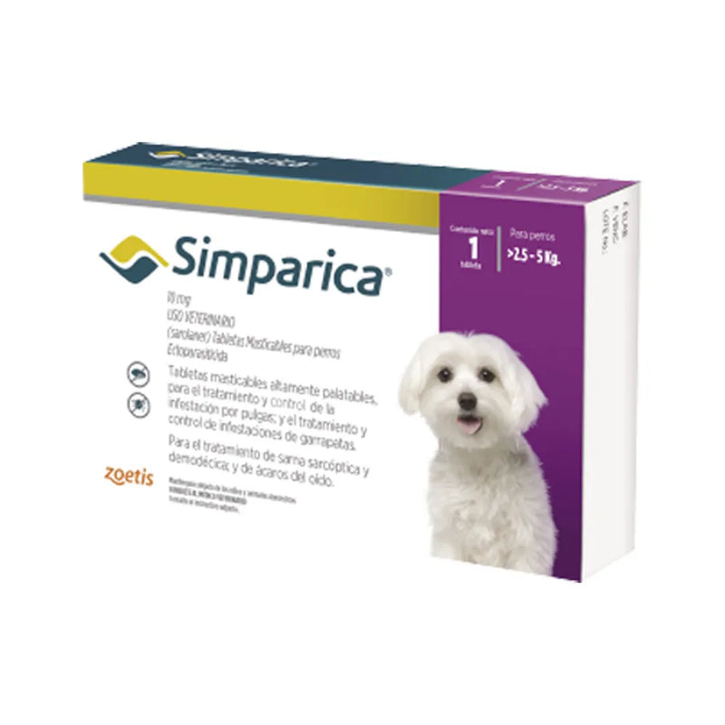 Antipulgas Para Perro Simparica Caja x1 Tableta