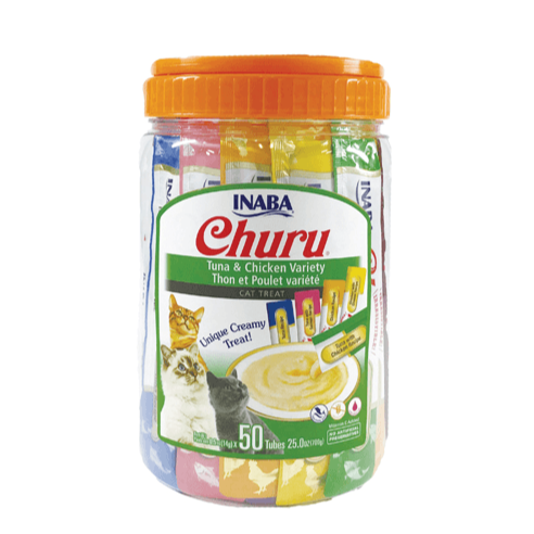 Snack Para Gato Inaba Cat Churu Tuna - Chicken 50 Piezas Surtidas