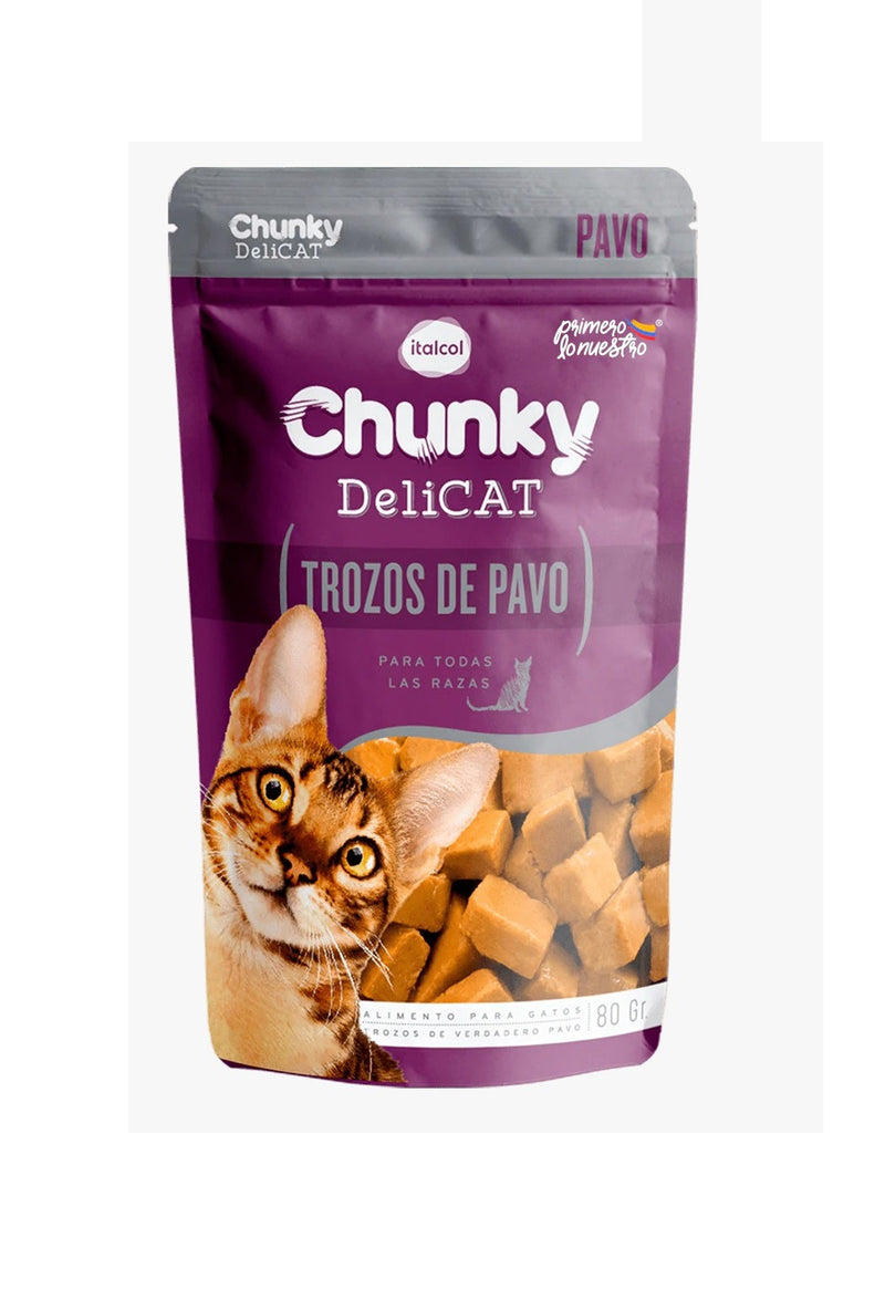 CHUNKY POUCH DELICAT PAVO X 80 GR