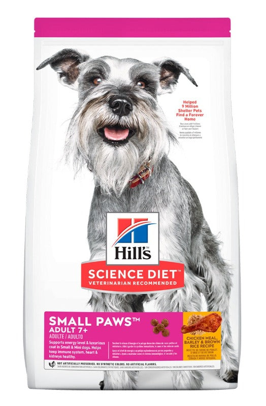 HILL'S CANINE ADULTO 7+ SMALL PAWS X 4.5 LB